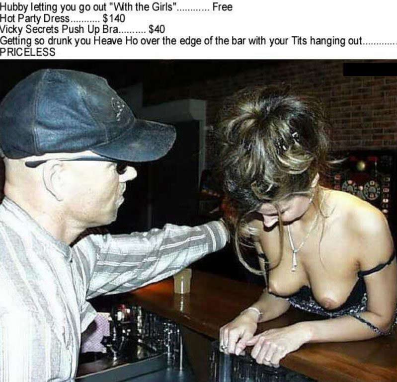 drunk you heave ho over the edge of the bar with your tits hanging out drunk you heave ho over the edge of the bar with your tits hanging out
