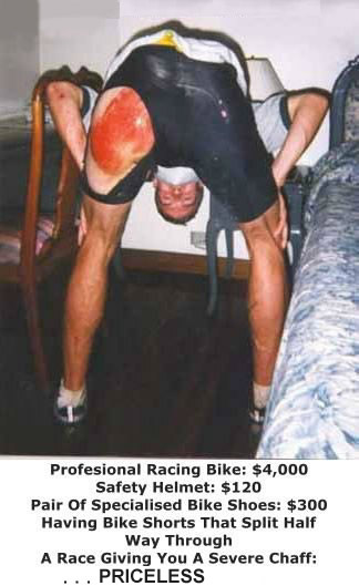 Guy having a cycling accident